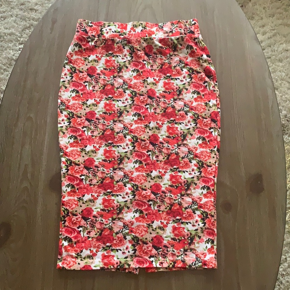 Floral Pencil Skirt